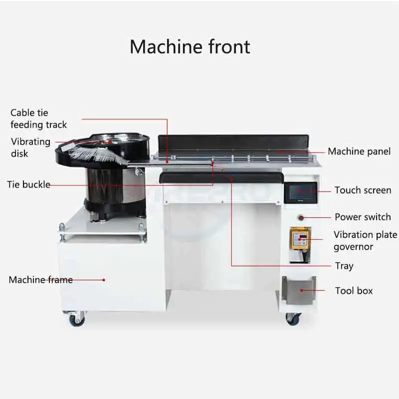 HB-C10 desk type cable roll tie tying nylon cable tie adjustable self locked ties wire harness bundling machine