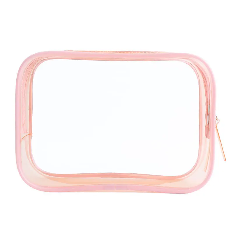 Bulk Stock Wholesale Waterproof Colorful Toiletry Travel Pouch Kit Clear Makeup Bag PVC Transparent Cosmetic Bag for Travel