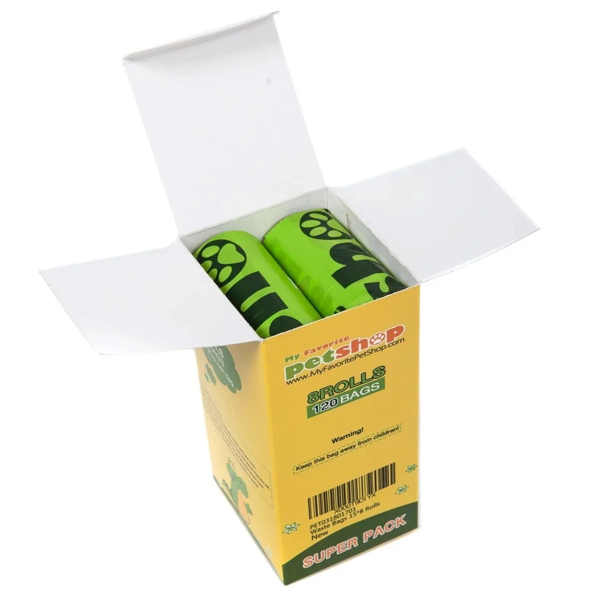 100% Biodegradable Wholesale Certificate Pet Poop Plastic Pack Dog Waste Bag cat poop bag