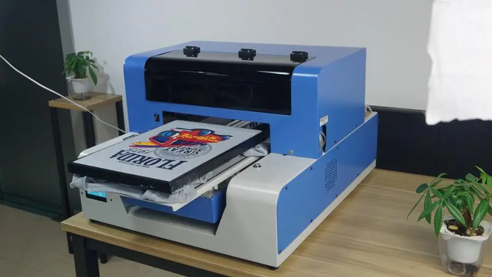 DTG Printer Direct To Garment T-shirt Printing Machine,  self use small flatbed T shirt printer