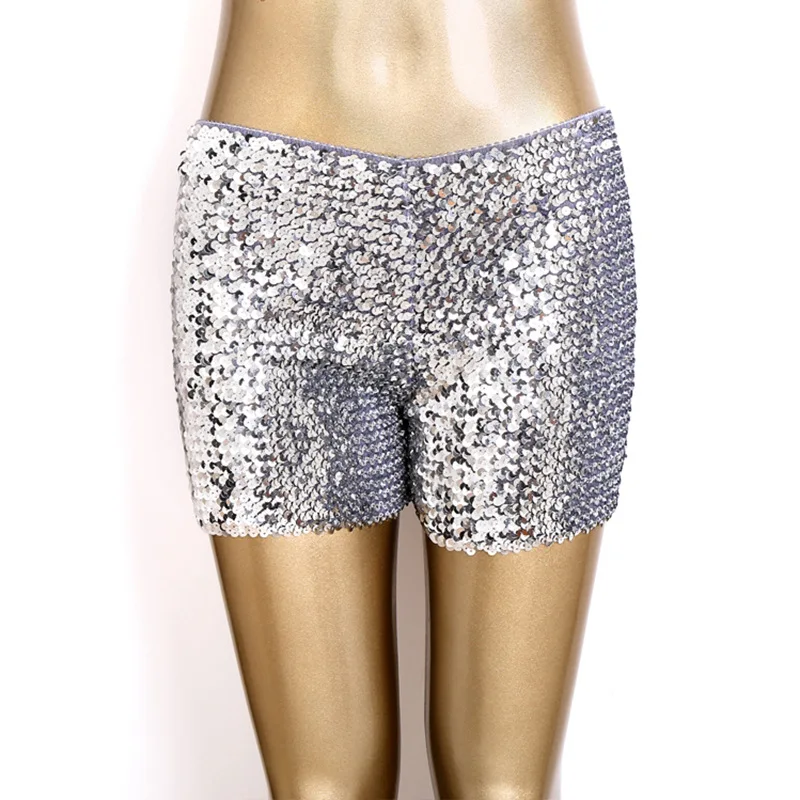 4th of July American Indepencen Day Mardi Gras Women 2-way Stretch Fabric Purple Green  Gold Striped Sequin Shorts