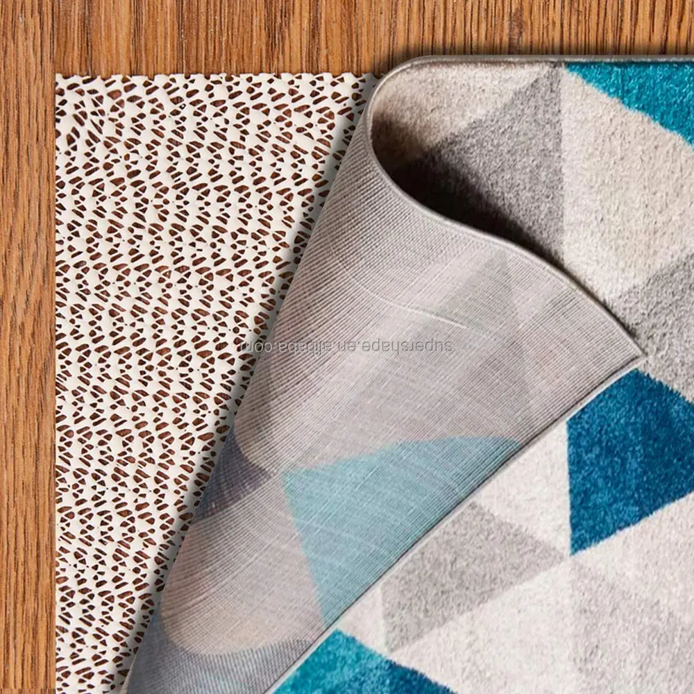 Non-slip pvc mesh mat for hardwood floors indoor or outdoor soft underlay mat rug pad for carpet