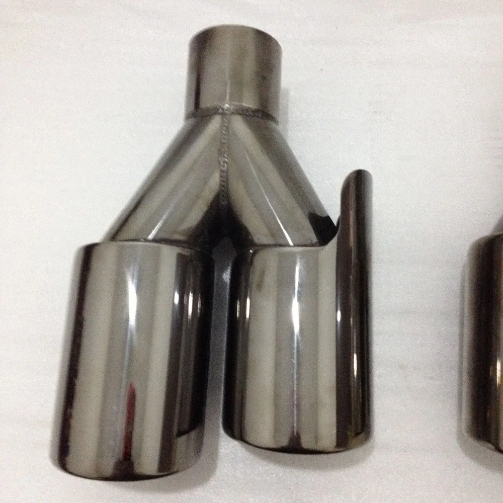 M Style Black Titanium Plated Dual Exhaust Tip Muffler Pipe For BM W