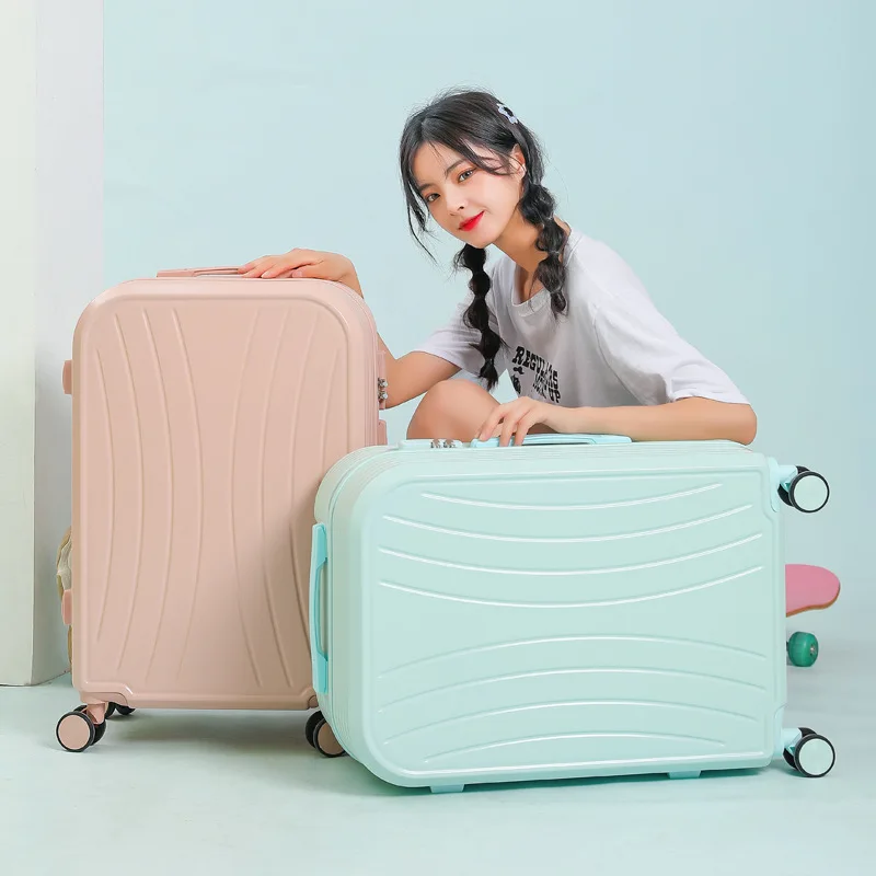 PC material 20-inch fashion spinner wheel Luggage bag male high quality travel suitcase  abs cabin size  travelling trolley box