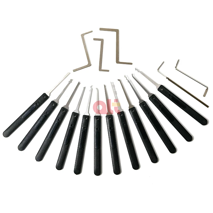 locksmith common 17 pieces lock pick set quick lock opener, oem locksmith practice lock picking starter kit