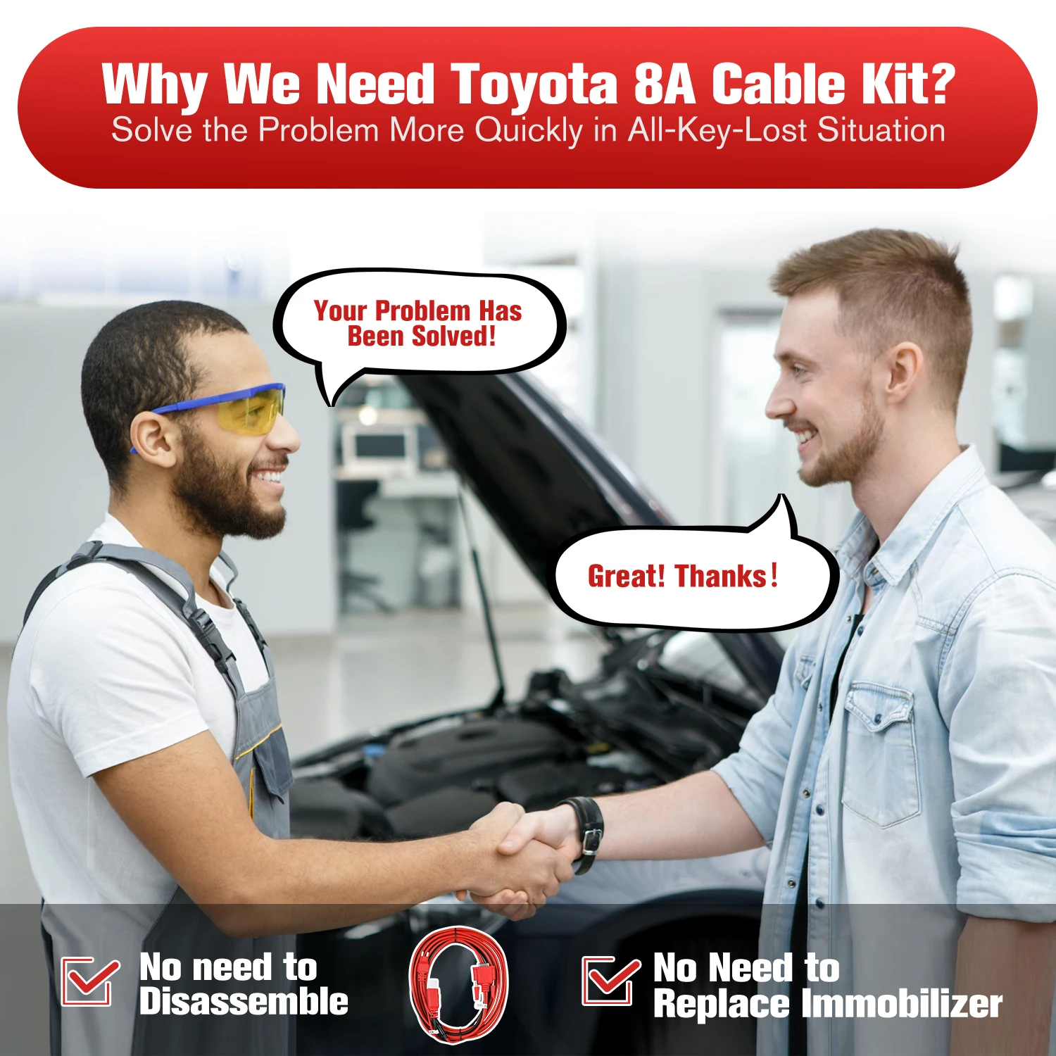 Autel 8A Blade AKL Kit Used for Programming for Toyota/ Lexus/ Scion 8A Blade Keys Work with IM608 IM508 APB112 and G-Box2