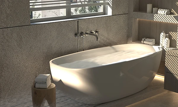 Gun gray brass built in shower system 5-holes bath tubs and showers luxury hot and cold water faucet