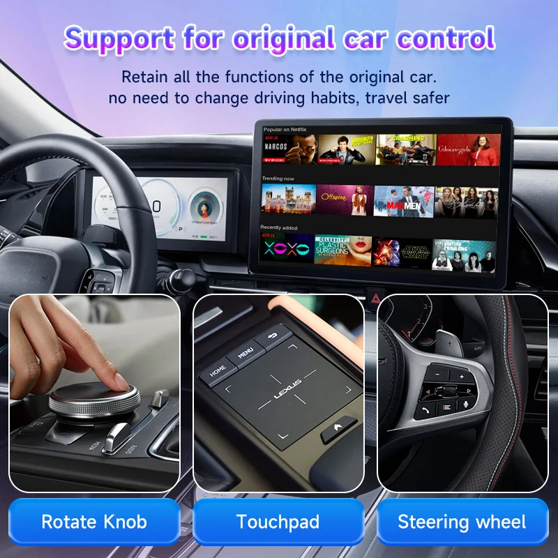 Catlinkit SM6225 Tbox Uhd Hdmi  8G+128Gb Lte Gps Carplay Ai Box Plug Wireless Youtub Carplay Android Auto For Netflix Apple