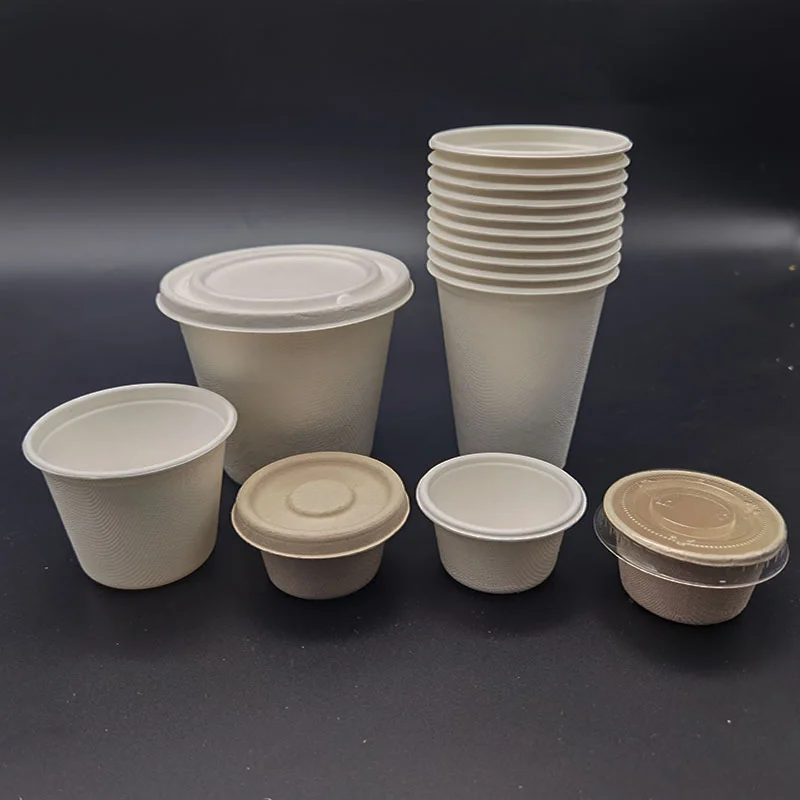 Lightweight Durable Unbreakable Microwave Dishwasher Safe Wheat Straw Cup for Sauce Packing