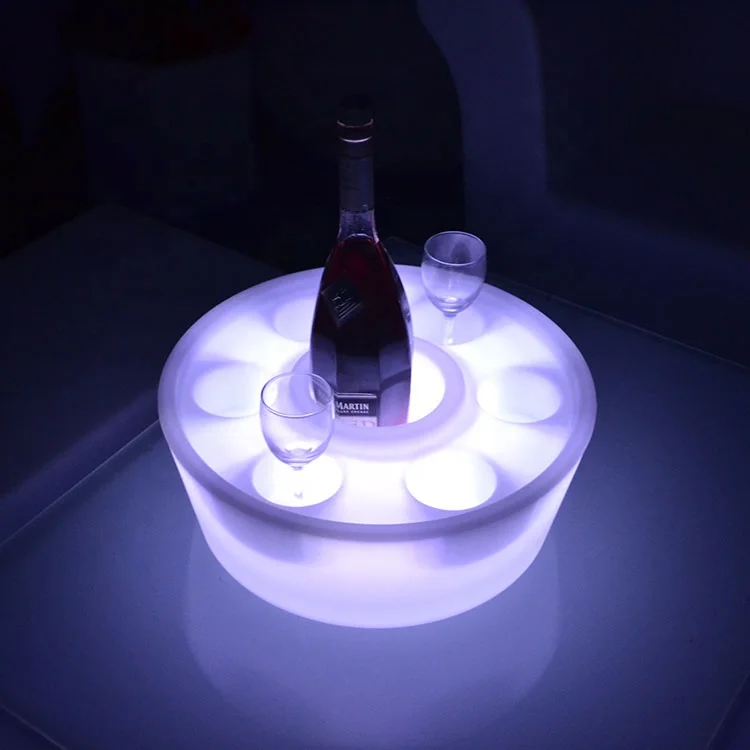 plastic LED cup holder/led service tray/floating pool beer bottle holder