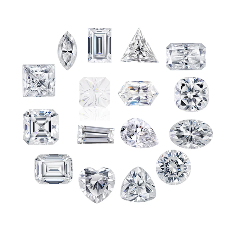 SICGEM Fancy Shape Moissanite Def Gh Ig Synthetic Diamond Loose Gem Stones White VVS Moissanite