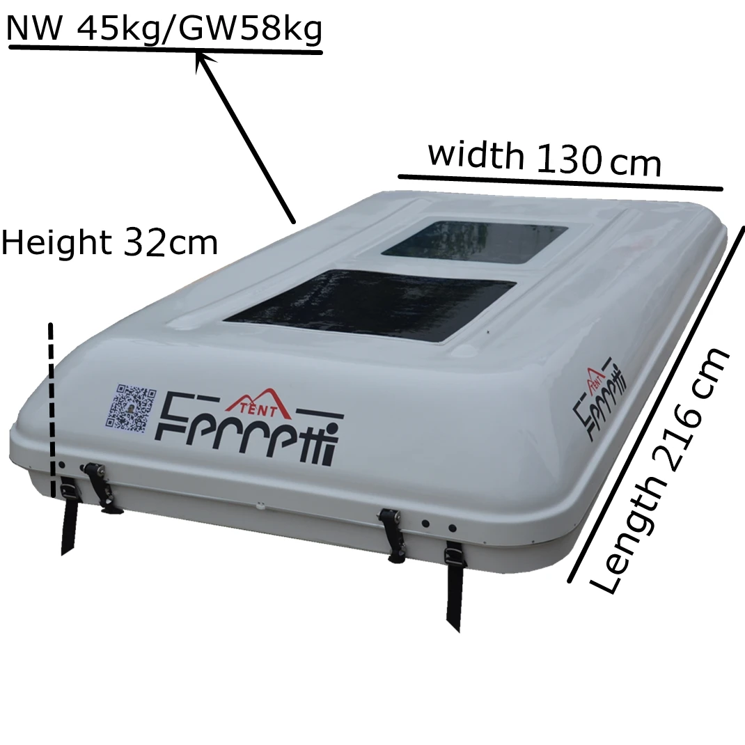 4x4 Off Road Car Roof HARD SHELL Top Tent with ANNEX ROOM SIZE IN 130X216X100CM