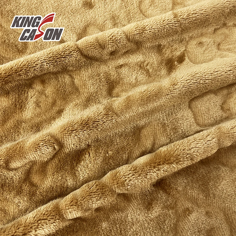 Kingcason Factory Direct Anti-pilling Cutting Rabbit Brown Bunny Head Pattern Design Flannel Fleece Fabrics For Peruvian Market