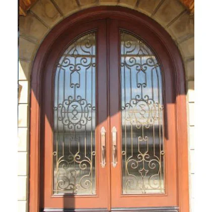 Двойная дверь из тикового дерева хорошего качества/дизайн деревянной стеклянной