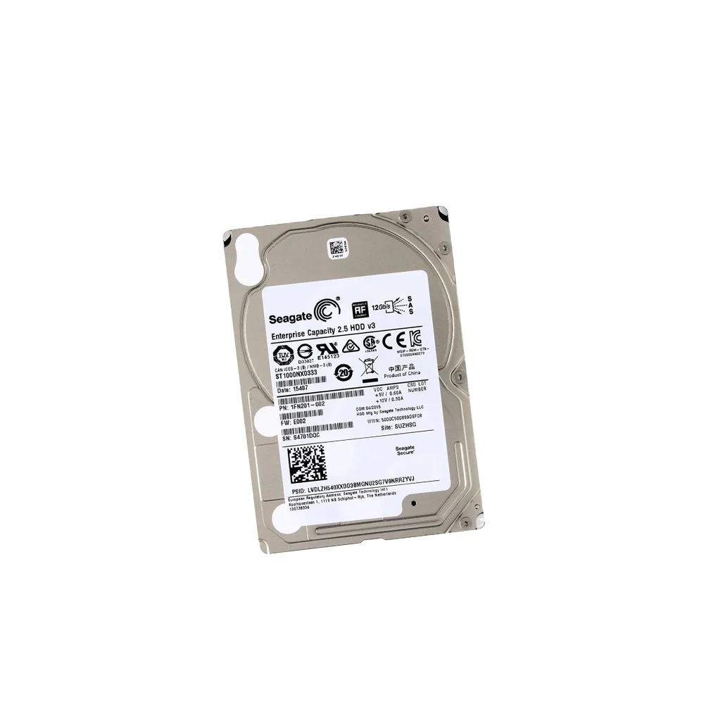 Seagate 1TB Enterprise Capacity 2.5 Internal Hard Disk Drive SAS 12Gb/s 7200 RPM 128MB Cache Model ST1000NX0333