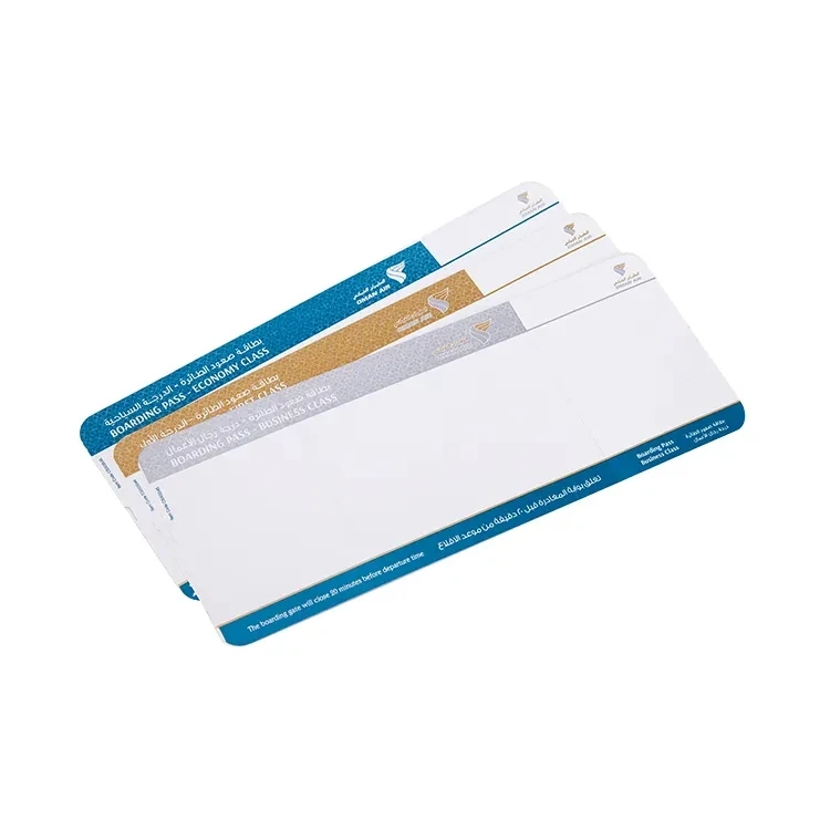 Factory Custom OEM Boarding Pass Paper Wedding Invitation Card for Boarding pass printer