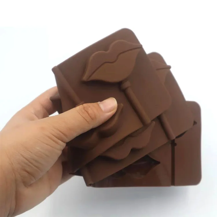 Homemade silicone lollipop high temperature resistant chocolate mold with baking tools