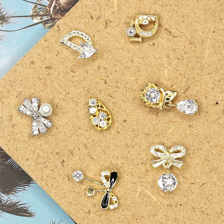 1 Pcs Flat Back Rhinestones for Nails Summer Art 3D Zircon Trendy Nail Accessories DIY Manicure Diamond Jewelry Nail Rhinestones