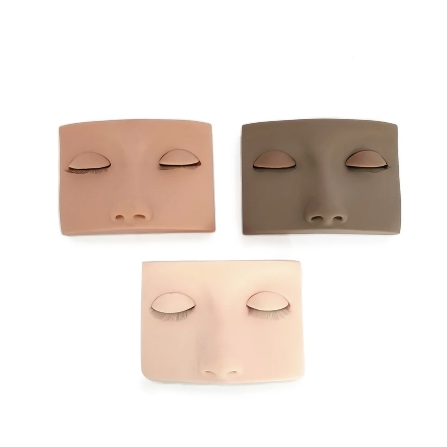 Lashes Extensions Training Lash Removable Eyelid Practice Makeup Model Head Silicone Mannequin Head