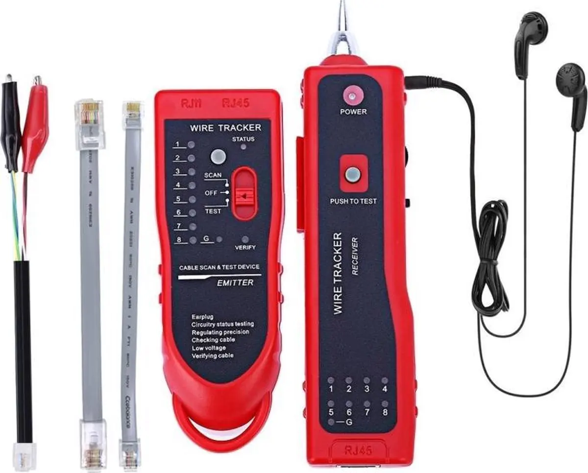 Line Finder Wire Tester Multi Function for Ordinary Metal Wires for Test Twisted Pair Wires