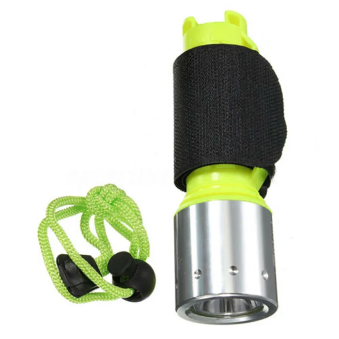 Rechargeable underwater T6 LED diving torch high brightness yellow plastic waterproof dive flashlight