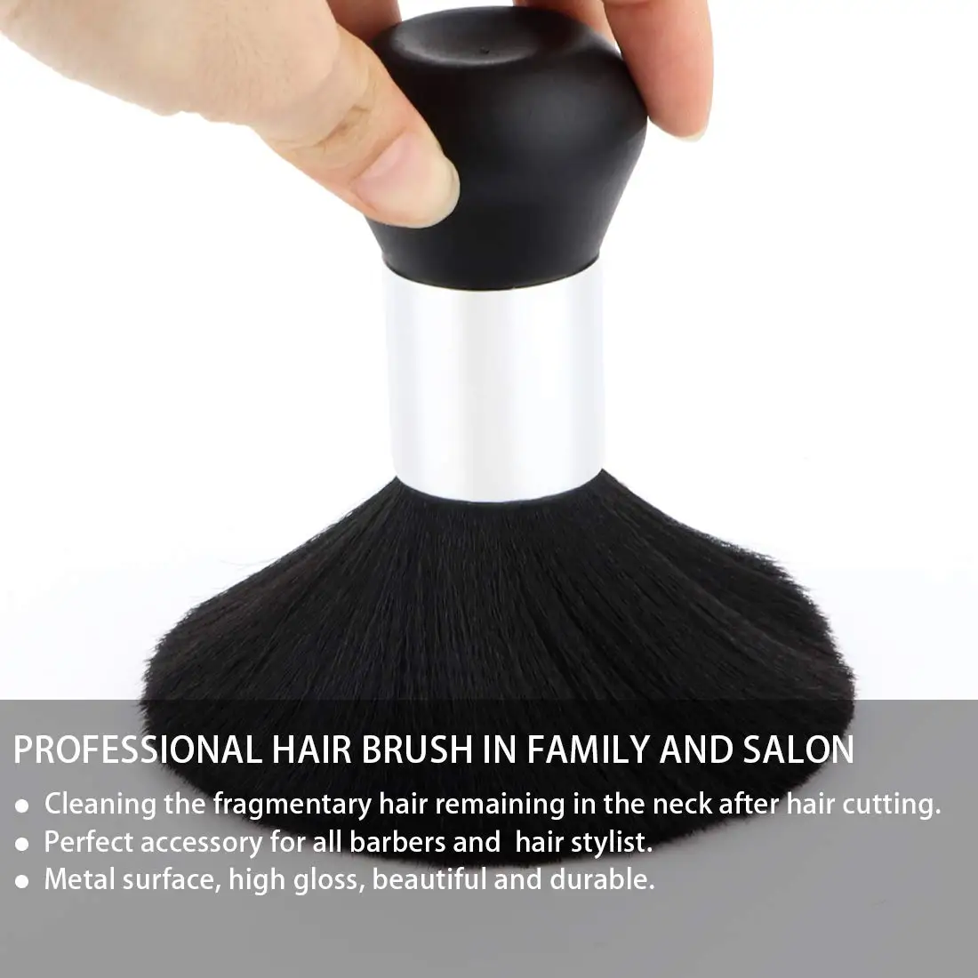 Professional Soft Black Stylist Barber Hair Hairbrush Neck Face Hair Removal Duster Brushes