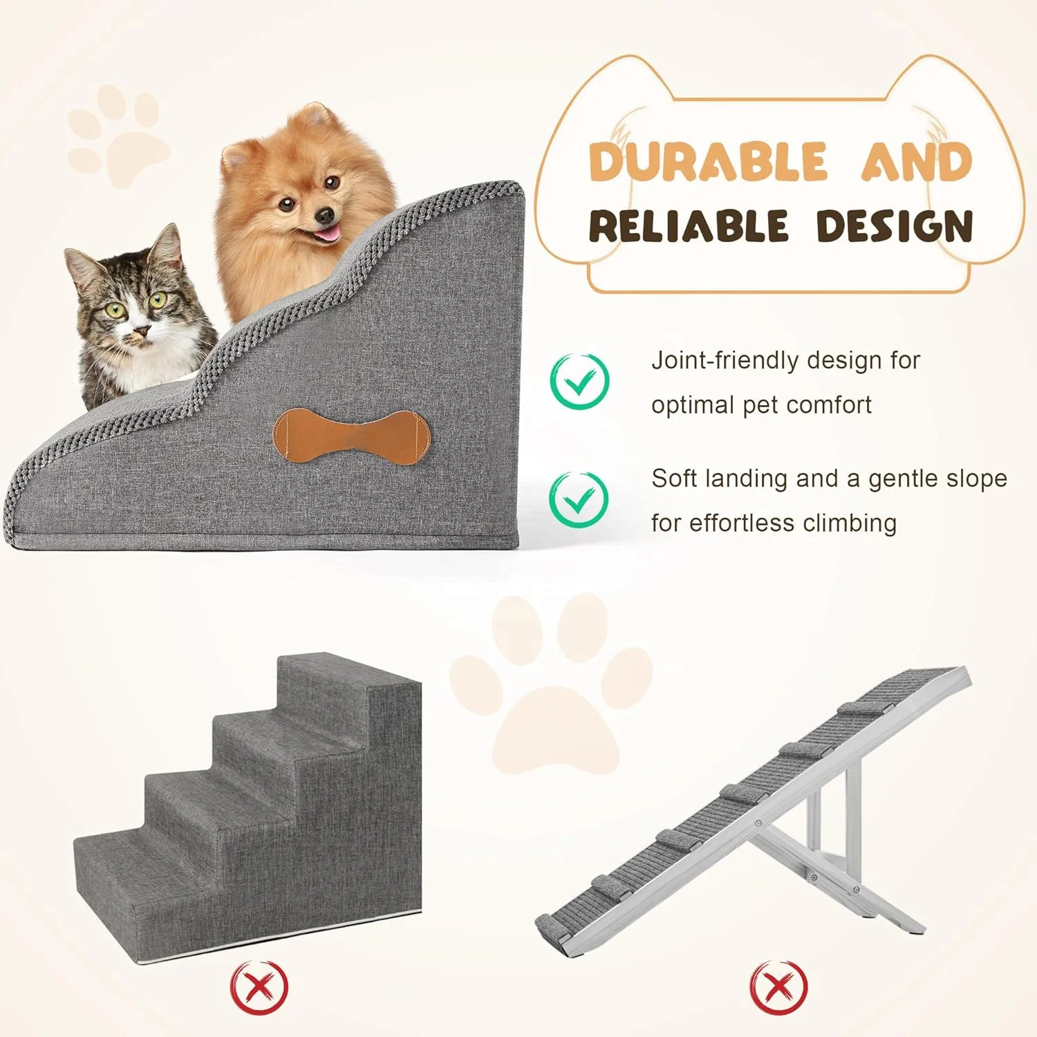 High Quality  Dog Stairs Wholesale Pet Ladder Dog Ramp for Bed and Small Dogs