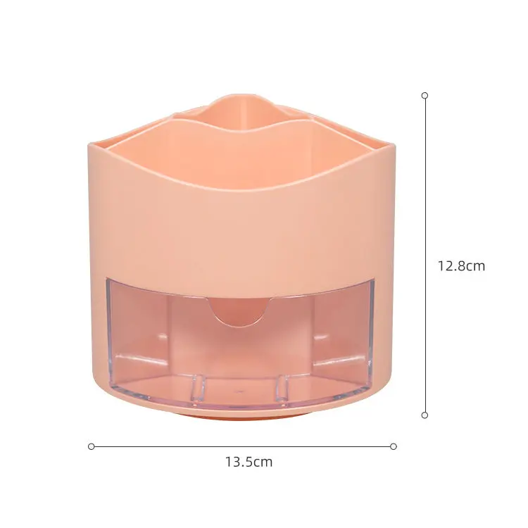 2023 New Product Multifunctional plastic desktop storage box desk storage rotating pen holder