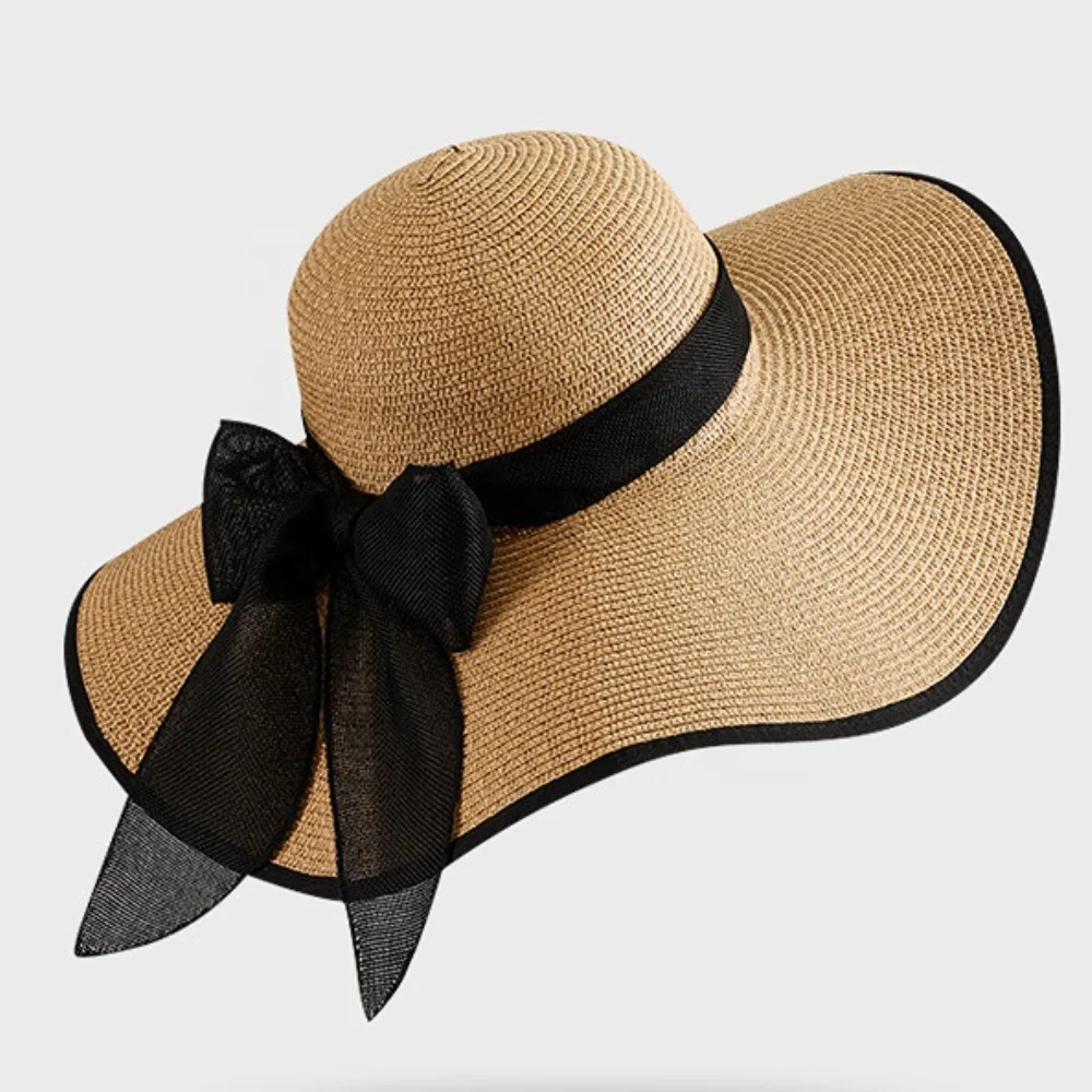New collection sun protection sun sunshine sombrilla oversize sombrero de mujer playa novelty floppy straw hat for crafting