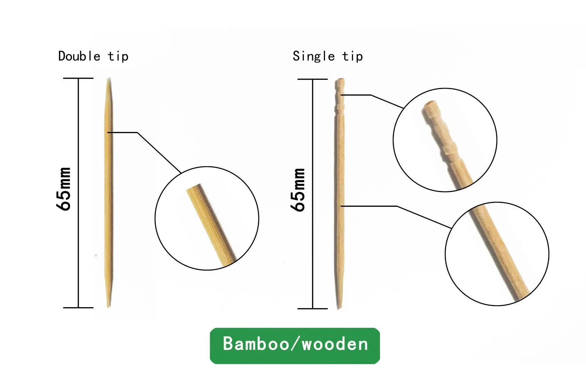 Free Sample China Factory Supply Eco-Friendly Bamboo Wood Toothpicks Custom Biodegradable Fruit Toothpicks Production