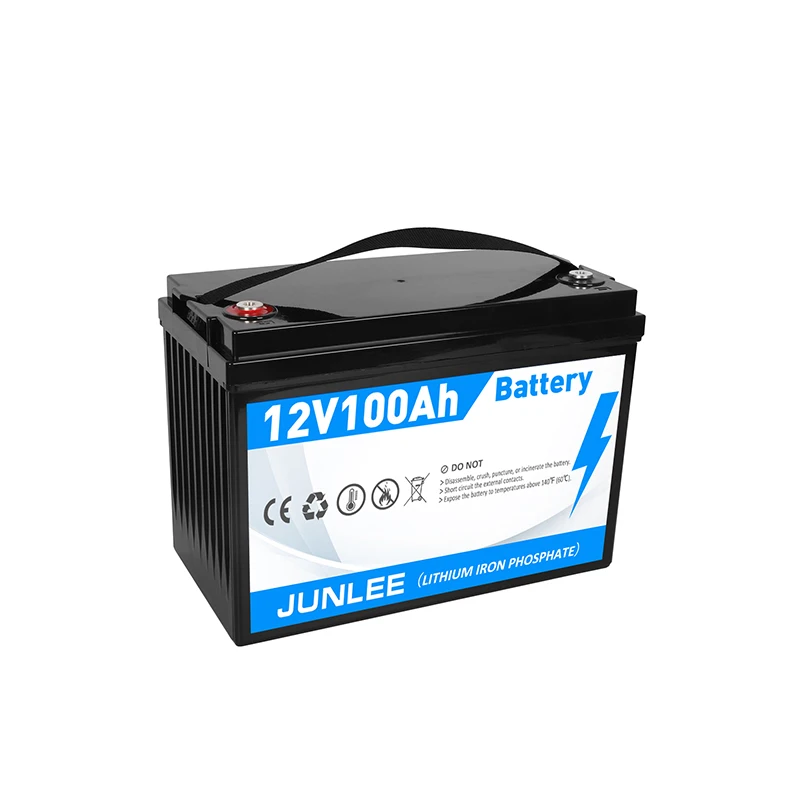 12V 100Ah Lithium LiFePO4 Deep Cycle Battery for Power Wheels Fish Finder and More Built-in BMS for boat trip
