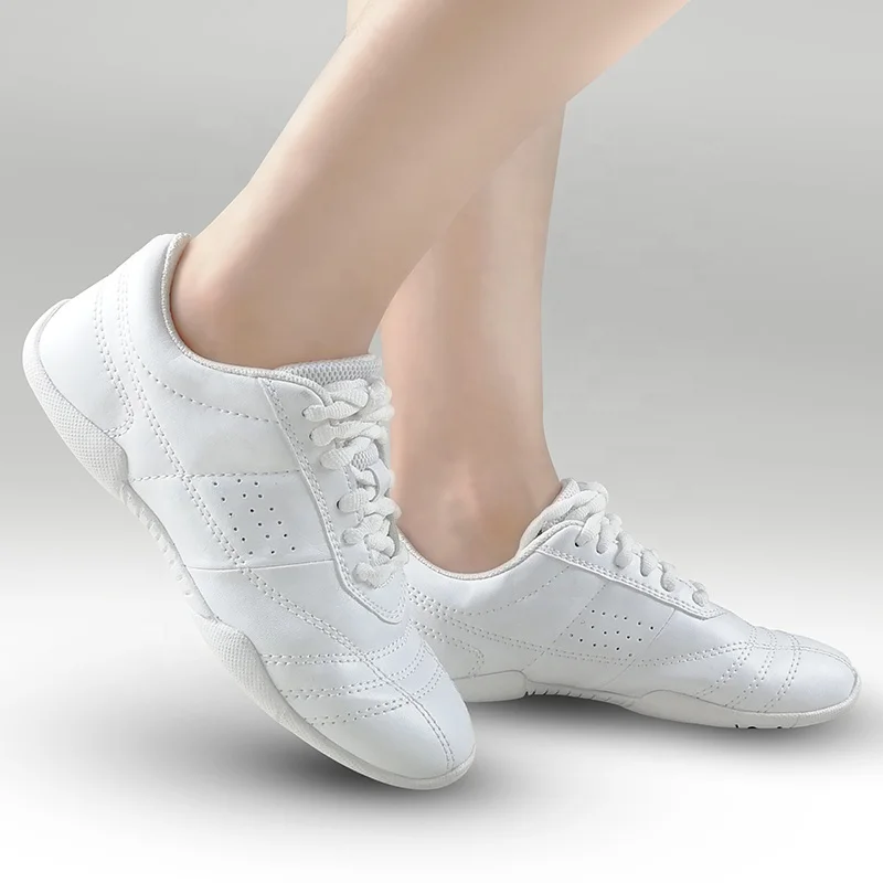 Aerobics Training Sports Shoes Woman Men children Leather Upper Non-slip Soft  Bottom Modern Dancing Fitness Cheerleading Shoes