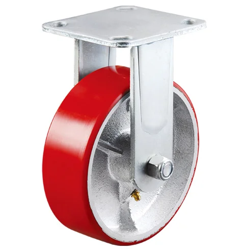 5inch rubber heavy duty castor wheel with fixed fork