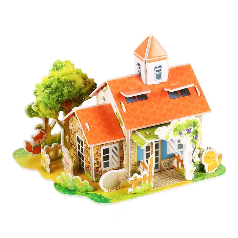 2024 Hot 3D Paper Puzzle Amusement Park Puzzle Educational Toys Promotional Gifts For Kids