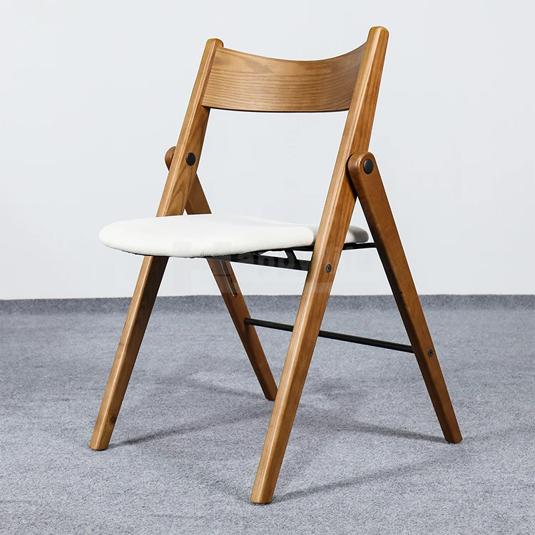 Modern Design Antique Vintage Foldable Solid Wood Chair For Indoor Restaurant Cafe Balcony Garden Manufacturer Wholesale