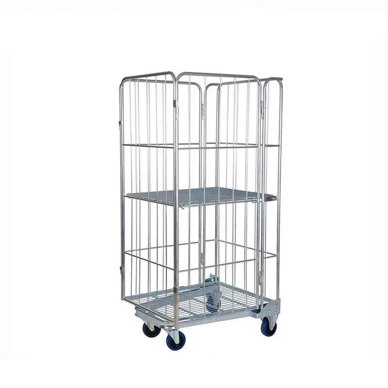 Professional Manufacture Cheap Metal Foldable Roll Container Cart Cage