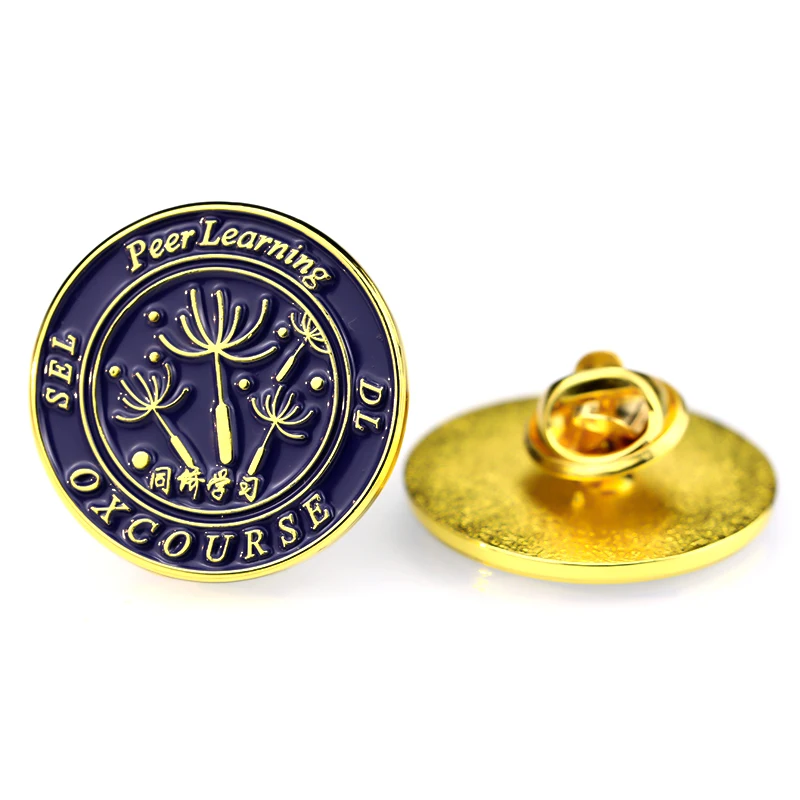 Chinese Manufacturer Custom Hard Badge Logo Soft enamel Lapel Pin metal suit coat pin
