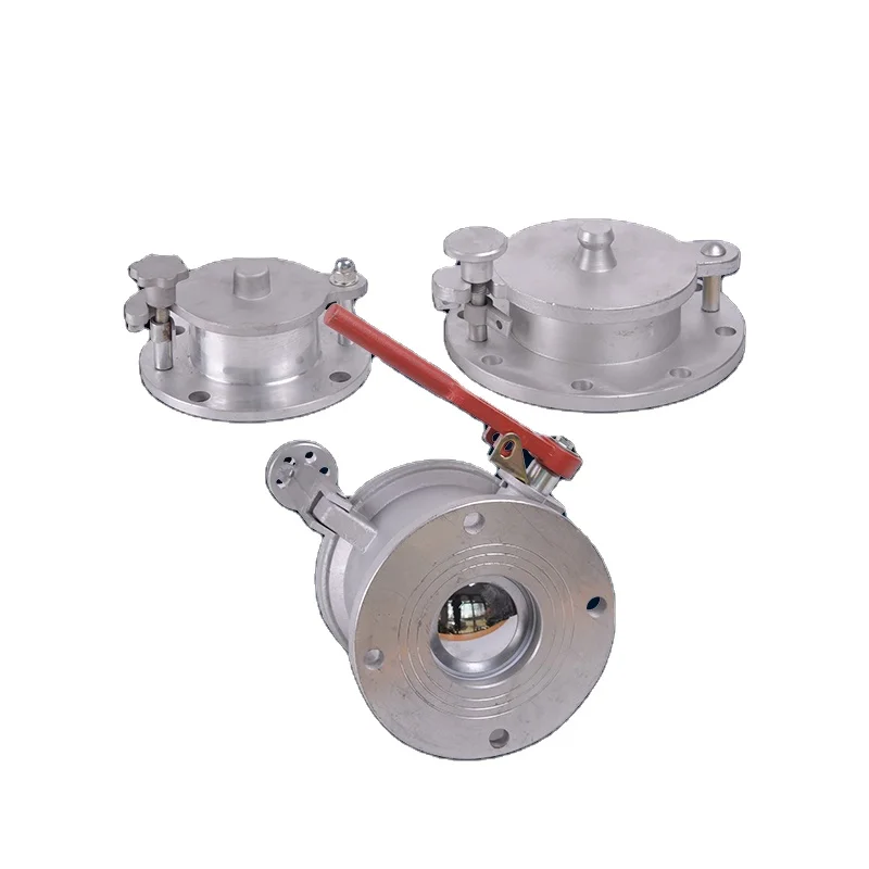 Rotary measuring hole oil depot fittings measuring oil hole ball valve anti-theft with lock full aluminum oil tank volume