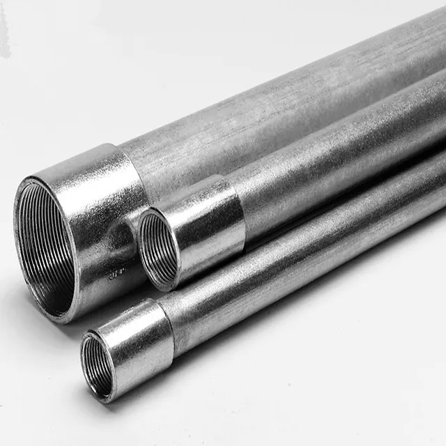 Pre galvanized round tube imc gi conduit pipe price list scaffolding galvanizado tubos de acero steel pipes