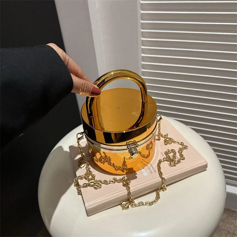 2023 Acrylic Wedding Handbags metal chain sling crossbody bag women dinner clutch bag evening bags luxury design clutch purse