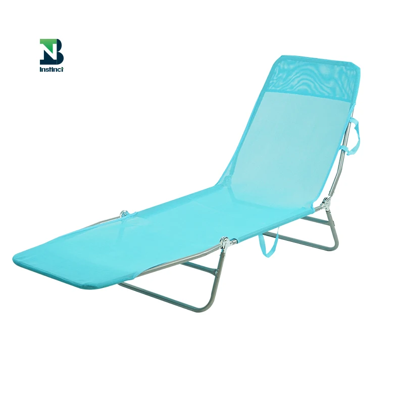 INSTINCT Patio Beach Sunbathing Lawn Chair Sun Lounger Outdoor Furniture Folding Lounge Chair Teslin Beach Beds Modern