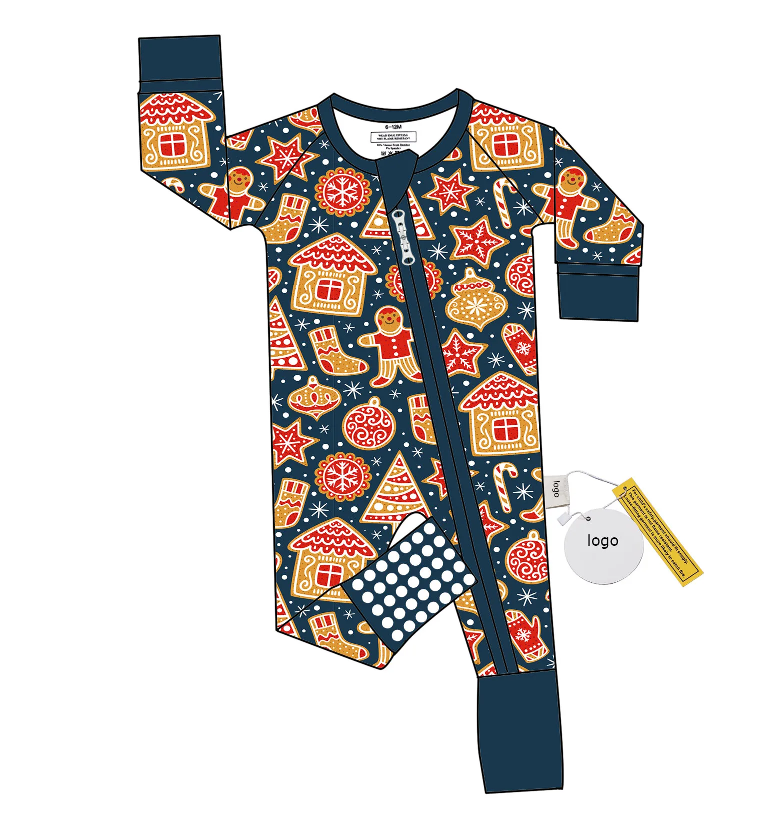 Newest Custom Print Baby Onesie and Clothing Sets 95% Bamboo 5% Viscose Keli Bear Branded Fabric Baby Clothes