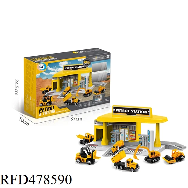 Garage Parking Lot Race Tracks Gas Station Play set educational Toys for Kids