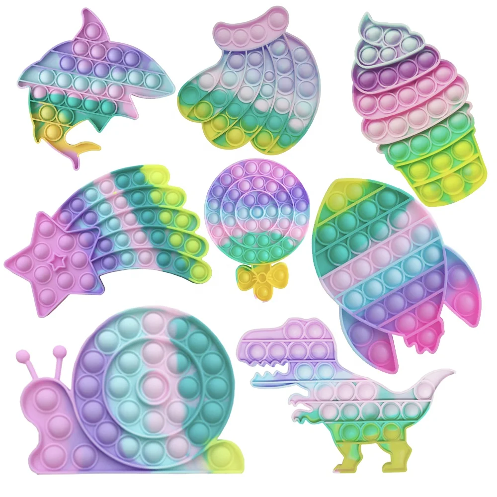 Лидер продаж на Amazon, игрушка для снятия стресса с эффектом пузырьков, популярный товар, силиконовая мультяшная игрушка-антистресс