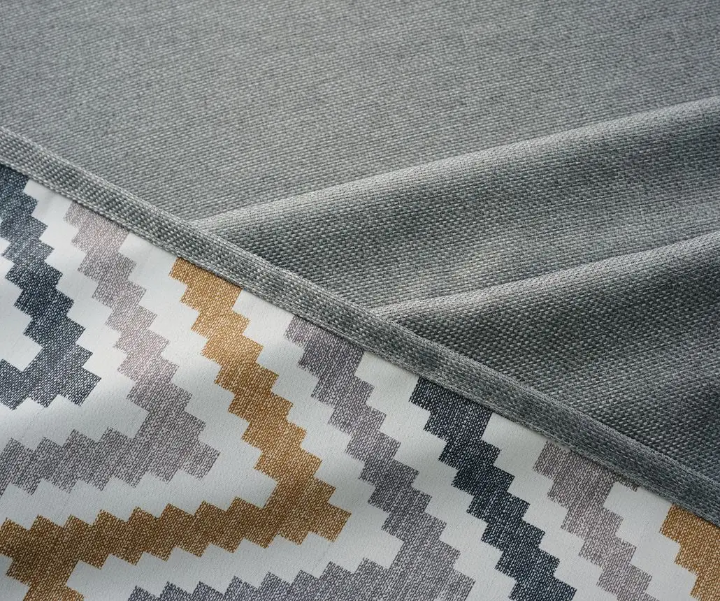 Factory supply fancy high quality  linen dimout wave printed curtain