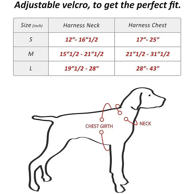 USB Rechargeable Reflective Dog Vest No Pull Led Dog Harness