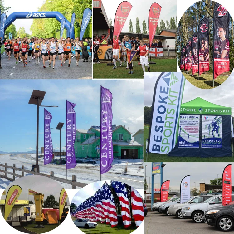 Outdoor Advertising Cheap Beach flag Flying Banner Tear Drop Flag And Feather Flag Banner Printing