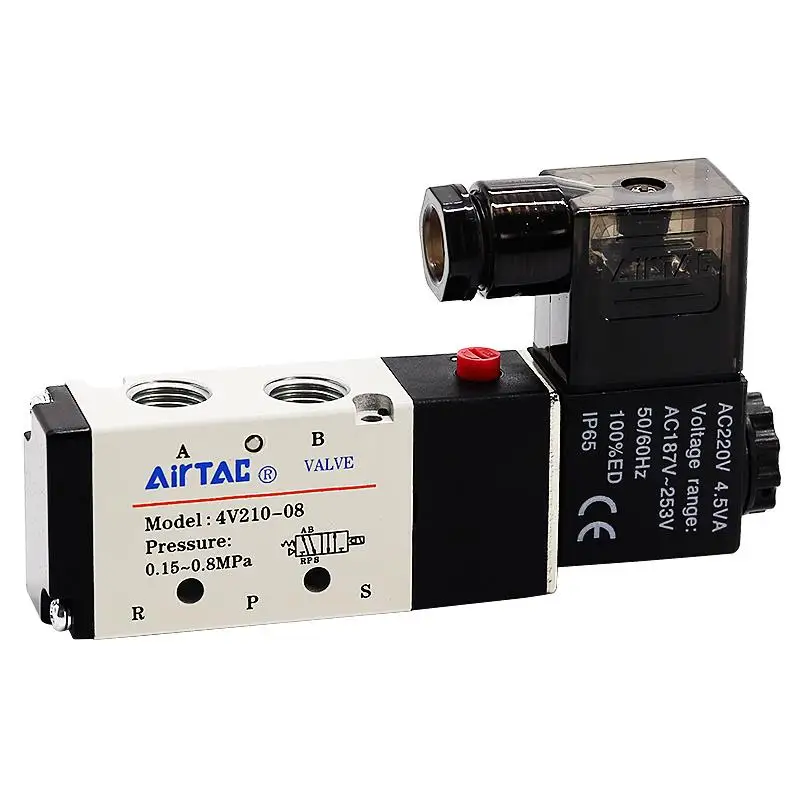 AIRTAC 4V210-08 4V310-10 220V Valve Electronic Gas Air Control Valve 24 V Solenoid Valve
