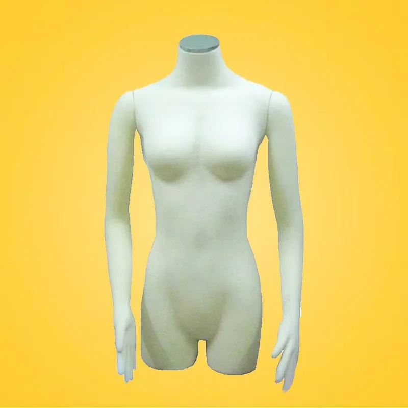 Half-body mannequin with pin cushion cloth, half-body soft-handed female mannequin, window display dummy.