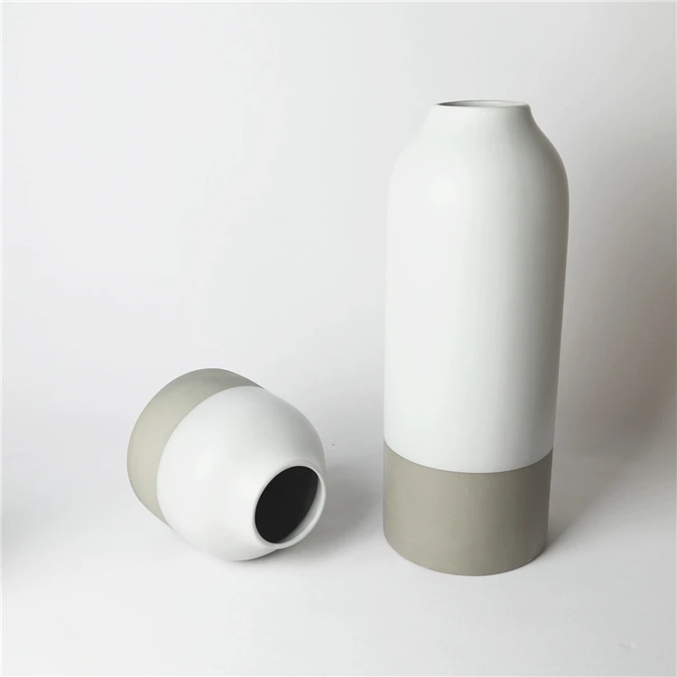 Nordic style wholesale plain cheap custom logo hotel ceramic vase